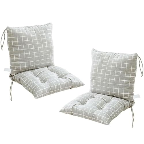 2er Set Niedriglehner Auflagen Set Stuhlauflage,40x80cmAbnehmbarem Rückenlehne Auflage für Stühle Bänke in Haus und Garten Sitzkisse(Style1) von generic