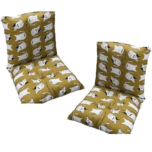 2er Set Niedriglehner Auflagen Set Stuhlauflage,40x80cmAbnehmbarem Rückenlehne Auflage für Stühle Bänke in Haus und Garten Sitzkisse(Style11) von generic