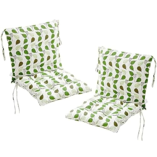 2er Set Niedriglehner Auflagen Set Stuhlauflage,40x80cmAbnehmbarem Rückenlehne Auflage für Stühle Bänke in Haus und Garten Sitzkisse(Style2) von generic
