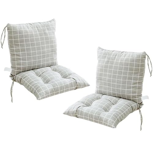 2er Set Niedriglehner Auflagen Set Stuhlauflage,40x80cmAbnehmbarem Rückenlehne Auflage für Stühle Bänke in Haus und Garten Sitzkisse(Style2) von generic