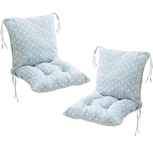 2er Set Niedriglehner Auflagen Set Stuhlauflage,40x80cmAbnehmbarem Rückenlehne Auflage für Stühle Bänke in Haus und Garten Sitzkisse(Style2) von generic