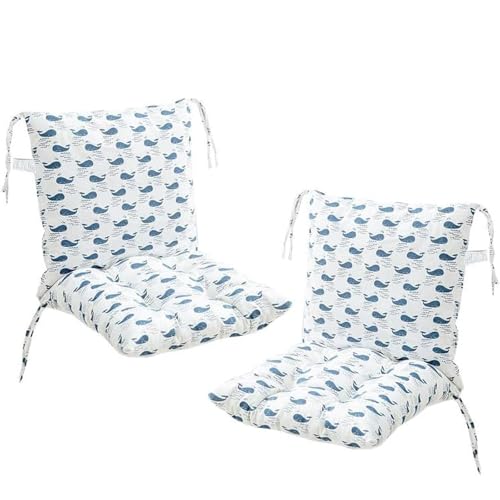 2er Set Niedriglehner Auflagen Set Stuhlauflage,40x80cmAbnehmbarem Rückenlehne Auflage für Stühle Bänke in Haus und Garten Sitzkisse(Style3) von generic