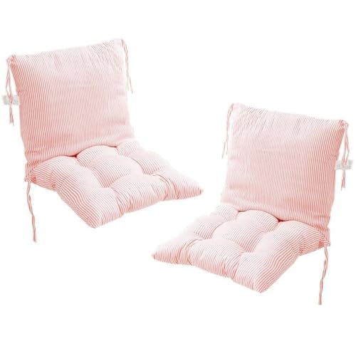 2er Set Niedriglehner Auflagen Set Stuhlauflage,40x80cmAbnehmbarem Rückenlehne Auflage für Stühle Bänke in Haus und Garten Sitzkisse(Style4) von generic