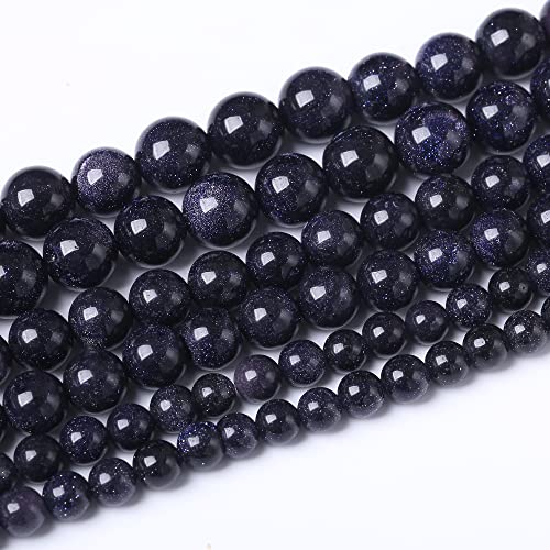 35 Stück 10 mm blaue und weiße Jade-Loseperlen zur Schmuckherstellung, natürliche Halbedelsteinperlen, runde, glatte Edelstein-Abstandshalterperlen, Charms für Halsketten und Armbänder von generic