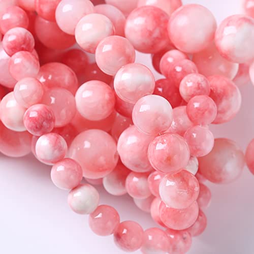 36 Stück 10 mm natürliche rosa-weiße Jade-Edelsteinperlen, rund, lose Abstandsperlen für Schmuckherstellung, DIY-Armbänder, Halsketten, 38,1 cm 36 Stück 10 mm natürliche rosa-weiße Jade-Edelsteinperlen, rund, lose Abstandsperlen für Schmuckherstellung, DIY-Armbänder, Halsketten, 38,1 cm von generic