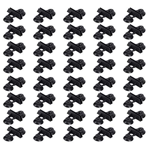 40pcs PVC Aquarium Fischtanksaugne-Tasse-Trennzeichen Starkes PVC-Material Zwei Farben bequeme Installation 5-6 mm Glas (Schwarz) von generic
