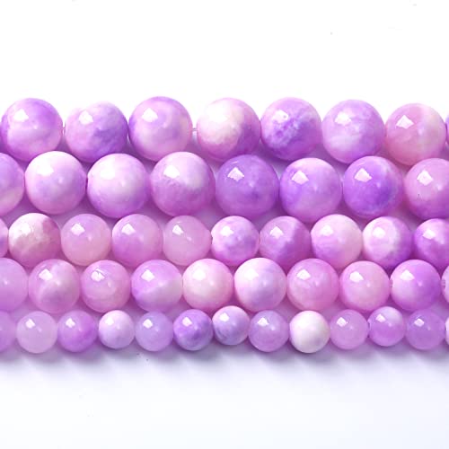 45 Stück 8 mm natürliche rosa Sternenhimmel-Jade-Edelsteinperlen, rund, lose Abstandsperlen für Schmuckherstellung, DIY-Armbänder, Halsketten, 38,1 cm (Rosa Sternenhimmel und Jade, 8 mm) von generic