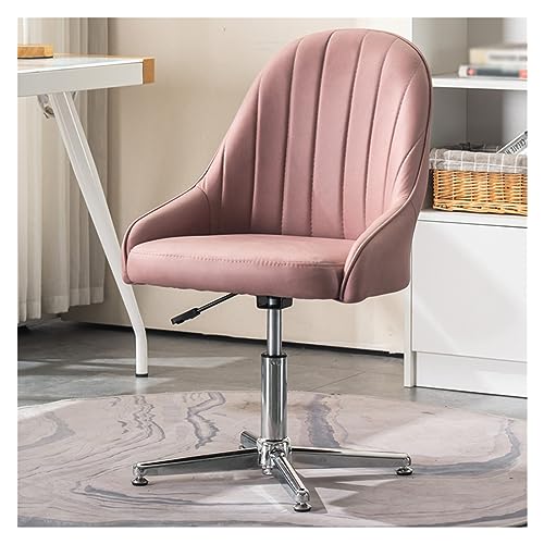 Chefsessel, 360° drehbar, Schminkstuhl – ergonomischer Schreibtischhocker ohne Armlehnen, mit gekreuzten Beinen, für Zuhause und Büro, bequemer Arbeitsstuhl mit mittlerer Rückenlehne, stilvo von generic