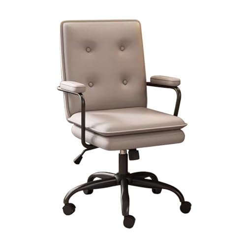 Chefsessel, Bürostuhl, hohe Rückenlehne, Leder, mit Armlehnen, verstellbare, neigbare Rückenlehne, ergonomischer Computer-Schreibtischstuhl für das Arbeitszimmer und Gaming zu Hause – hellgr Chefsessel, Bürostuhl, hohe Rückenlehne, Leder, mit Armlehnen, verstellbare, neigbare Rückenlehne, ergonomischer Computer-Schreibtischstuhl für das Arbeitszimmer und Gaming zu Hause – hellgr von generic