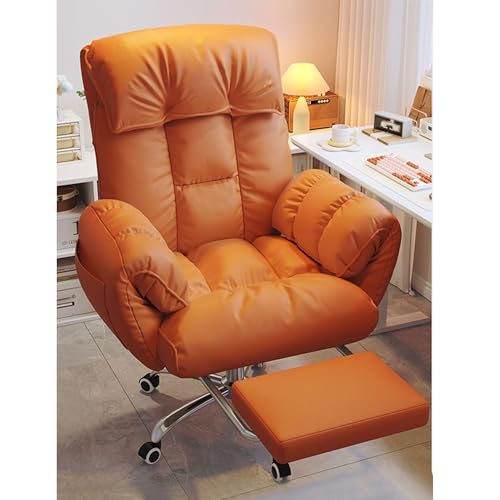 Chefsessel, Verstellbarer Gaming-Schreibtisch mit seitlicher Ablage – perfekt für das Home-Office, Arbeitszimmer und Gaming-Zimmer – ergonomisches Design, stilvolles orangefarbenes Finish, p von generic