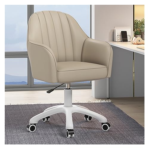 Chefsessel, ergonomisch, Leder, für Zuhause, verstellbar, mit Armlehnen und Rückenlehne, gepolstert, Design mit mittlerer Rückenlehne für Bequeme Nutzung des Computertischs zu Hause von generic