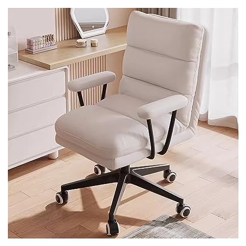Chefsessel, ergonomisch, verstellbar, mit Rollen, moderner Drehstuhl mit mittlerer Rückenlehne, gepolsterter Arbeitsstuhl mit Armlehnen für den Einsatz zu Hause bei Besprechungen und Empfäng Chefsessel, ergonomisch, verstellbar, mit Rollen, moderner Drehstuhl mit mittlerer Rückenlehne, gepolsterter Arbeitsstuhl mit Armlehnen für den Einsatz zu Hause bei Besprechungen und Empfäng von generic