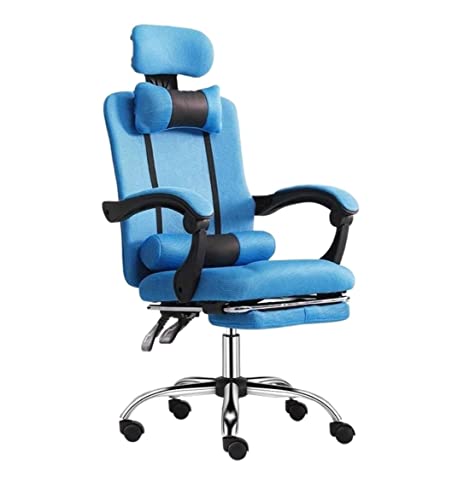Chefsessel, ergonomischer Computerstuhl mit Fußstütze – Blauer, drehbarer Gaming- und Liegestuhl für den Heimschreibtisch für Schlafsaal und Arbeit, Bequeme Rückenstütze Chefsessel, ergonomischer Computerstuhl mit Fußstütze – Blauer, drehbarer Gaming- und Liegestuhl für den Heimschreibtisch für Schlafsaal und Arbeit, Bequeme Rückenstütze von generic