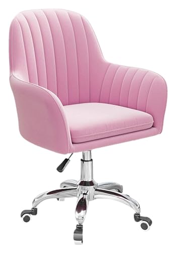Chefsessel, ergonomischer Drehstuhl aus rosa Samt – Verstellbarer Computerstuhl mit Armlehnen für Homeoffice und Schlafzimmer – stilvoll gepolstert von generic