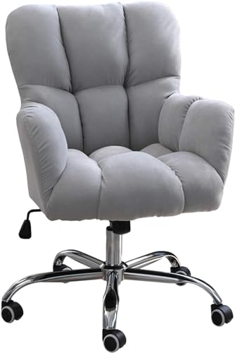 Chefsessel, ergonomischer Schreibtisch für das Homeoffice – Drehstuhl mit mittelhoher Rückenlehne und Lordosenstütze für Gaming und Arbeit, 60 x 46 x 95 cm, höhenverstellbar, Komfort und Sti von generic