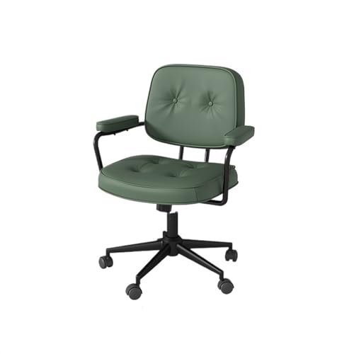 Chefsessel, grüner Computer-Gaming-Stuhl – PU-Leder mit Armlehnen und Rückenlehne – ergonomischer Drehstuhl für das Arbeitszimmer zu Hause oder zum Schminken von generic