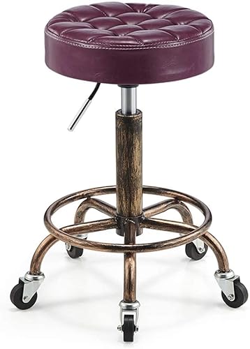 Chefsessel, höhenverstellbar, runder Rollhocker – kompakter, drehbarer Kosmetikstuhl für Salon, Spa, Home Office – ergonomisches Design, reibungslose Mobilität, perfekt für Profis von generic