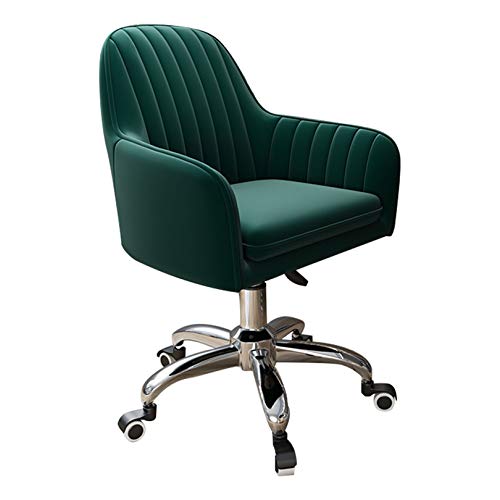 Chefsessel, luxuriöser, ergonomischer Samtstuhl mit verstellbaren Armlehnen und höhenverstellbarem Drehstuhl für das Homeoffice, Grün (42 x 52 cm) von generic