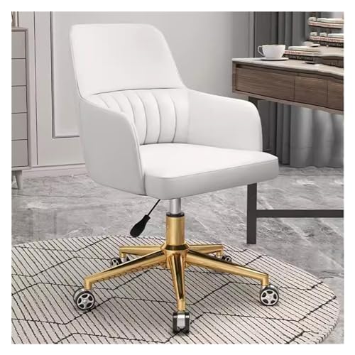 Chefsessel, modern, ergonomisch, Drehstuhl mit goldenem Fußkreuz, gepolsterter Schreibtischstuhl, stilvoller Computer-Arbeitshocker für Zuhause und Wohnzimmer von generic