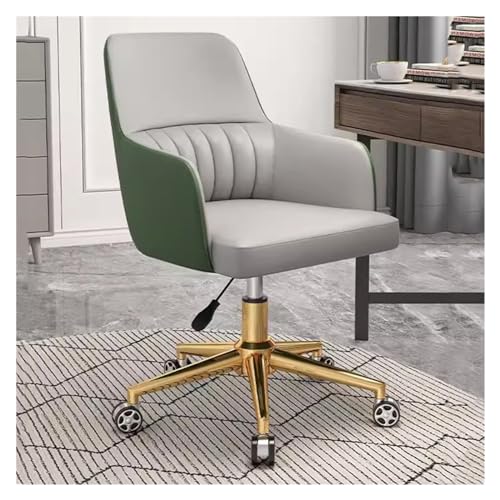 Chefsessel, moderner Drehstuhl, ergonomischer, gepolsterter Schreibtischstuhl mit goldenem Fußkreuz, stilvoller Sessel für Zuhause und das Arbeitszimmer, bequemer Computer-Arbeitshocker für von generic