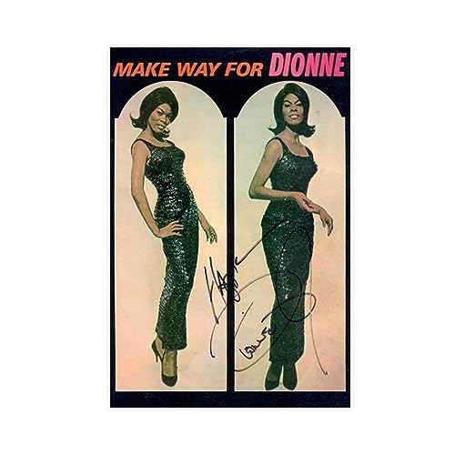 Dionne Warwick Amerikanische Sängerin, Retro-Poster, Leinwand-Poster, Wandkunst, Dekor, Bild, Gemälde für Wohnzimmer, Schlafzimmer, Dekoration, ungerahmt, 30 x 45 cm von generic