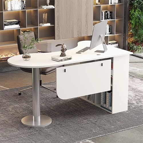 Eckschreibtisch-Bücherregal-Kombination Integrierter Computer-Desktop-Tisch Einfacher Arbeitstisch Studenten Im Schlafzimmer Zu Hause Schreibtisch Kleiner Home-Office-Schreibtisch Ohne Hocker( von generic