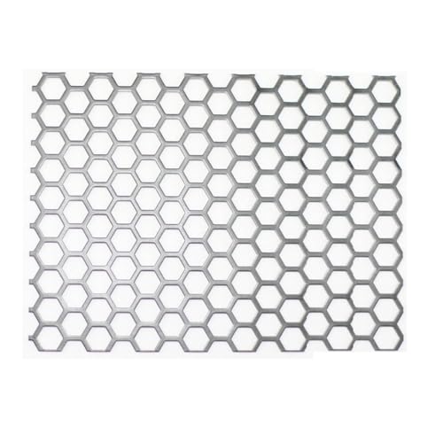 Edelstahl 304 Perforiertes Metallgitterblech Mit Sechseckigen Löchern Dekorative Platte Für Lüftungsgitter Filterschutz Möbel DIY Und Außenbereich Hochwertig(Dia 6mm,35 * 45 * 0.13cm) von generic