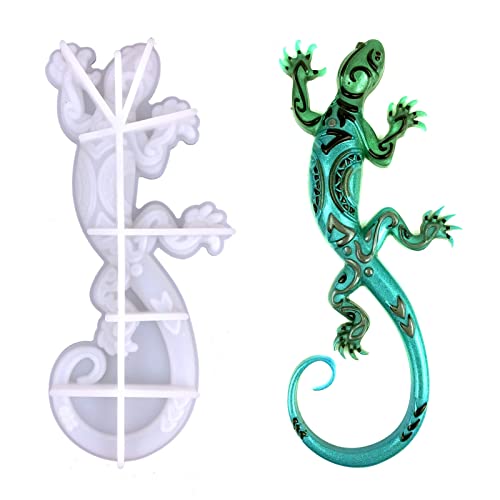 Eidechsenform Silikonformen für Harz Gecko Silikonform Gecko Harzformen Dekoration Kristall Epoxidharz Formen Gießform Ornament von generic