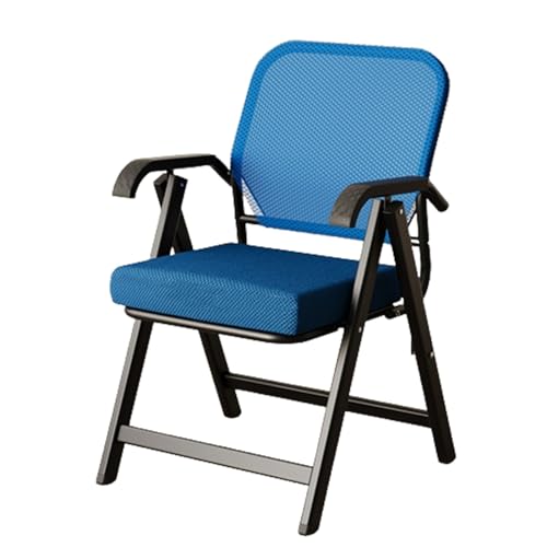 Ergonomischer Chefsessel, klappbar, blau, Netzstoff, Sessel mit federnder Rückenlehne, für Besprechungen, Konferenzen, Empfangs- und Schulungsräume, platzsparendes Design und Komfort Ergonomischer Chefsessel, klappbar, blau, Netzstoff, Sessel mit federnder Rückenlehne, für Besprechungen, Konferenzen, Empfangs- und Schulungsräume, platzsparendes Design und Komfort von generic