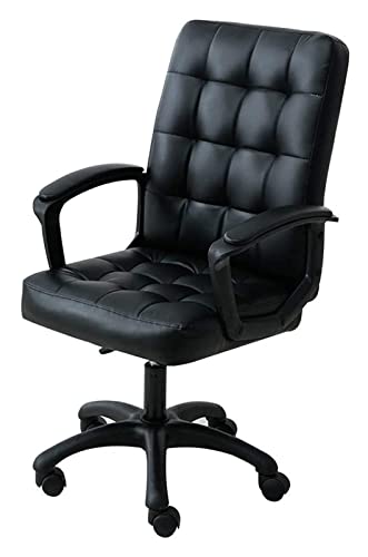 Ergonomischer Chefsessel – Computer-Schreibtischstuhl aus PU-Leder mit Drehfunktion, Einstellbarer Höhe und komfortablem Design – Stilvoller schwarzer Drehstuhl für den Heim- und Bürogebrauc Ergonomischer Chefsessel – Computer-Schreibtischstuhl aus PU-Leder mit Drehfunktion, Einstellbarer Höhe und komfortablem Design – Stilvoller schwarzer Drehstuhl für den Heim- und Bürogebrauc von generic