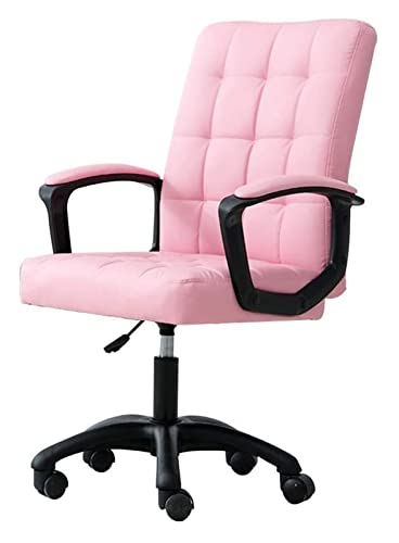 Ergonomischer Chefsessel in Pink – Drehbarer Computerstuhl mit Sitz aus PU-Leder, höhenverstellbar, stilvoller Schreibtischstuhl für Zuhause und das Büro von generic