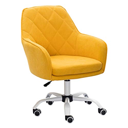 Ergonomischer Chefsessel mit Drehfunktion und Armlehnen – Gelber Computer-Schreibtischstuhl für Zuhause, Büro und Konferenzraum – Bequemer und stilvoller Drehstuhl für den ganztägigen Gebrau von generic