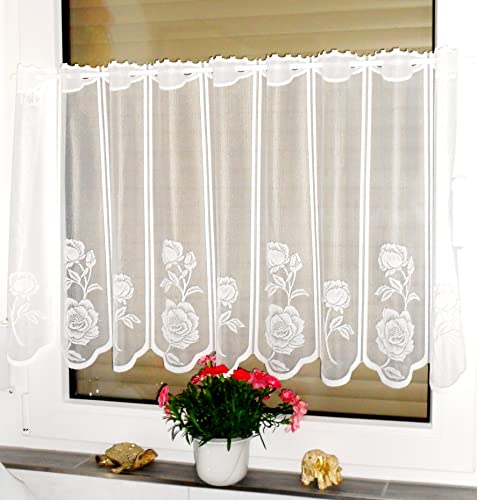 Gardine Store Bistrogardine Scheibengardine Vorhang weiß (60 x 110 cm) von generic