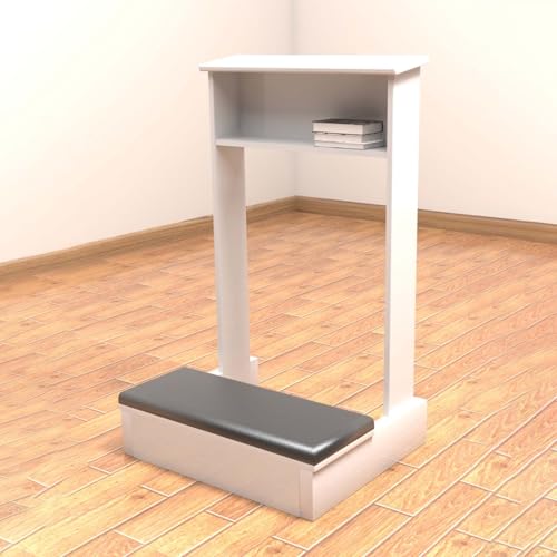 Gebetsbank Gebetskniebank Aus Holz Gebetsbank Mit Kissen Gebetsstuhl for Bibellesen Zum Beten Beichtstuhl Kniebank Hocker for Haus Und Kirche(White) von generic