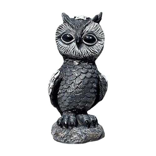 Katzen-Statue aus Kunstharz, Vintage-Stil, Kunst, Heim- und Gartendekoration, Halloween-Party-Dekoration, Tisch- und Weinschrank-Ornament Dokumentenhalter Holz (Black, One Size) von generic