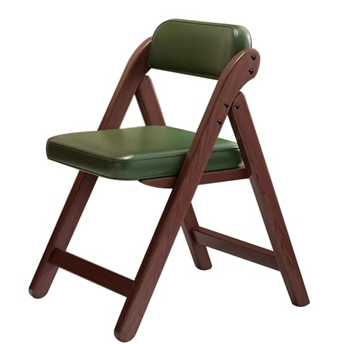 Klappbarer Freizeitstuhl Aus Holz Gummiholzmaterial Bequemer Stuhl Mit Rückenlehne Geeignet Für Esszimmer Arbeitszimmer Empfangsraum(Walnut Color) von generic