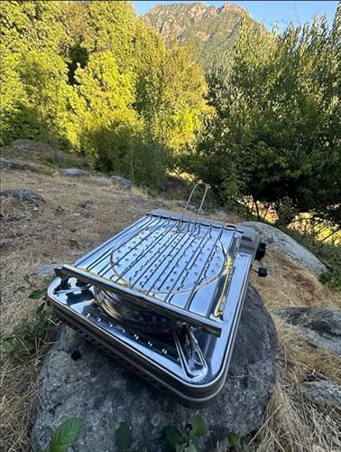 Klassisches Geschirr Verstärkter Herd Toaster Küche Faltbar Ideal Für Camping Extrem Kompakt Toaster Brot Kochgeschirr 2 in 1 Wärmeverteiler | Tostador Enlozado Reforzado Para Quesadilla Arepa Tostada von generic