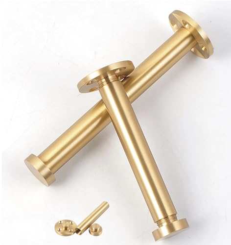 Moderne Möbelbeine aus massivem Messing für Sofa, Küche, Bar und Fernsehtisch. 2er-Set Goldfarbene Metallbeine (160 mm) von generic