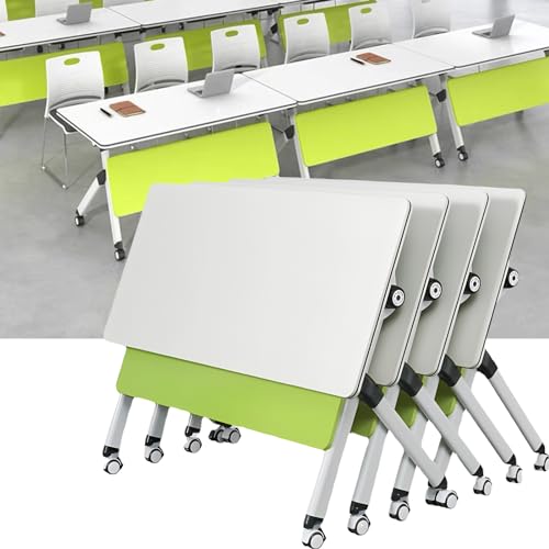 Moderner faltbarer Konferenztisch 4er Pack Mobile Workshop-Tische für die Ausbildung mit Lenkrollen 70,8 x 21,6 x 29,5 Zoll von generic