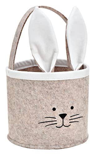 Osterkorb Korb Filz Beige Hase Ostertasche Körbchen Geschenkverpackung Ostern Geschenktasche von generic