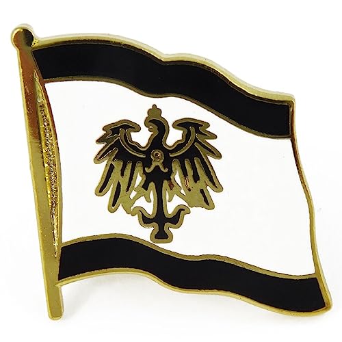 eurofussball.net Preußen Flaggen Pin preußischer Adler Anstecknadel Fahnenpin, Schwarz-Weiß, 2cm, Patriotisch, Bundesliga, Flaggenpin von generic