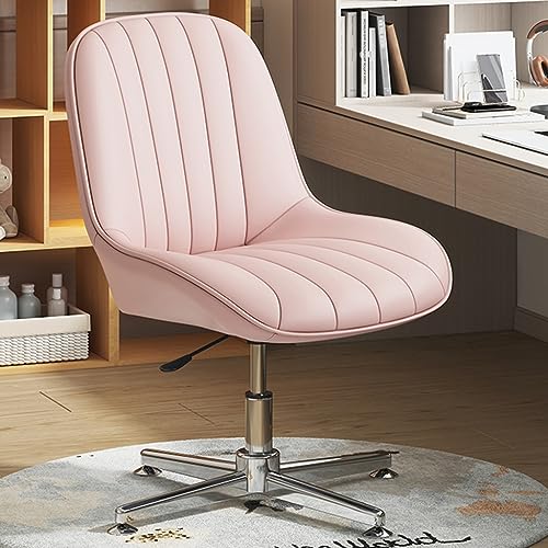 Professioneller, moderner, ergonomischer Bürostuhl ohne Armlehnen, Drehstuhl mit PU-Lederpolsterung, bequemer Computerstuhl für das Home Office, Design mit gekreuzten Beinen, Keine Räder, FA Professioneller, moderner, ergonomischer Bürostuhl ohne Armlehnen, Drehstuhl mit PU-Lederpolsterung, bequemer Computerstuhl für das Home Office, Design mit gekreuzten Beinen, Keine Räder, FA von generic