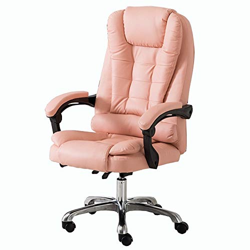 Professioneller, strapazierfähiger Drehstuhl für Chefsessel aus PU-Leder mit drehbarem und neigbarem Design, gepolsterten Armlehnen, Verstellbarer Taillenfunktion, Tragfähigkeit bis zu 150 k von generic
