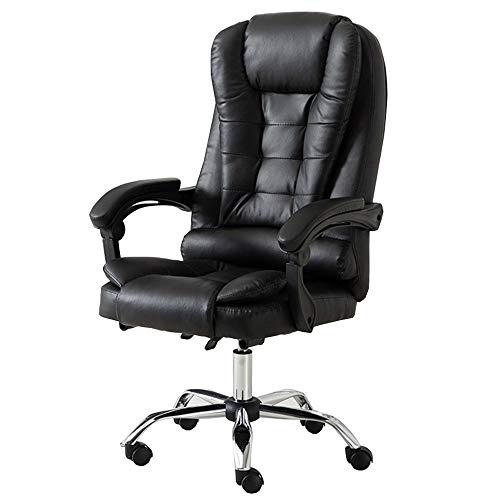 Professioneller Chefsessel mit hoher Rückenlehne und Taille, robuster Drehstuhl aus PU-Leder, ergonomisches Design, Verstellbarer Chefsessel mit gepolsterten Armlehnen, trägt bis zu 150 kg von generic