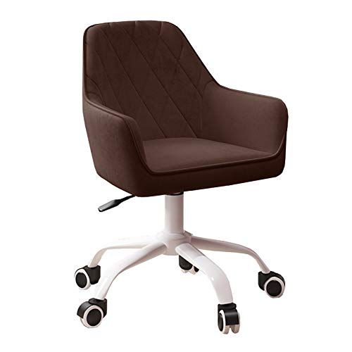 Professioneller Drehstuhl, ergonomischer Bürostuhl, Computerstuhl mit mittlerer Rückenlehne aus goldenem Samt, Drehstuhl mit Lordosenstütze, Dickes Sitzkissen für den Home-Office-Stuhl von generic