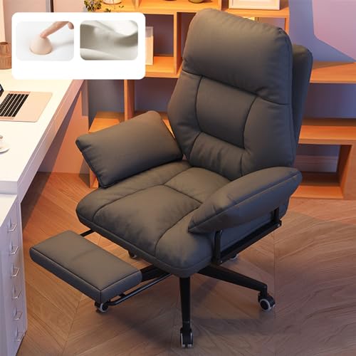 Professioneller ergonomischer Bürostuhl mit Fußstütze und hoher Rückenlehne für das Home-Office, wasserdichtes Stoff-Lazy-Sofa, bequemer Chefsessel für Schlafzimmer oder Computertisch von generic
