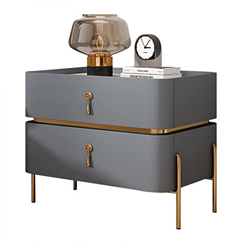 Schmale Nachttische,moderner Nachttisch im Mid-Century-Stil mit Metallbeinen und 2 Schubladen,Heimdekor-Nachttisch für Wohnzimmer und Schlafzimmer in hellem Apricot,49,4x39,9x49,4 cm Schmale Nachttische,moderner Nachttisch im Mid-Century-Stil mit Metallbeinen und 2 Schubladen,Heimdekor-Nachttisch für Wohnzimmer und Schlafzimmer in hellem Apricot,49,4x39,9x49,4 cm von generic