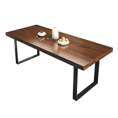 Schreibtisch aus Holz, Computertisch, Bürotisch, moderner Computertisch, Eisenbeine, Küchen-Esstisch, 5 cm Dicker Schreibtisch (160 x 70 x 75 cm) von generic