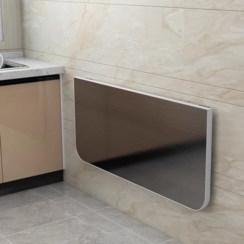 Schwebender Laptop-Schreibtisch, Frühstücksbartisch für die Küche, Wandtische, herunterklappbarer Wandtisch, Esstisch, Wäscheregal, Kleiner platzsparender Hängetisch, Edelstahl, 120 x 60 cm, Schwebender Laptop-Schreibtisch, Frühstücksbartisch für die Küche, Wandtische, herunterklappbarer Wandtisch, Esstisch, Wäscheregal, Kleiner platzsparender Hängetisch, Edelstahl, 120 x 60 cm, von generic