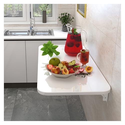 Schwebender Laptop-Schreibtisch, herunterklappbar, Wandtisch aus Holz, Küchentisch, schwebender Schreibtisch, Wandschreibtisch, mit 1 klick (50 x 50 cm) von generic